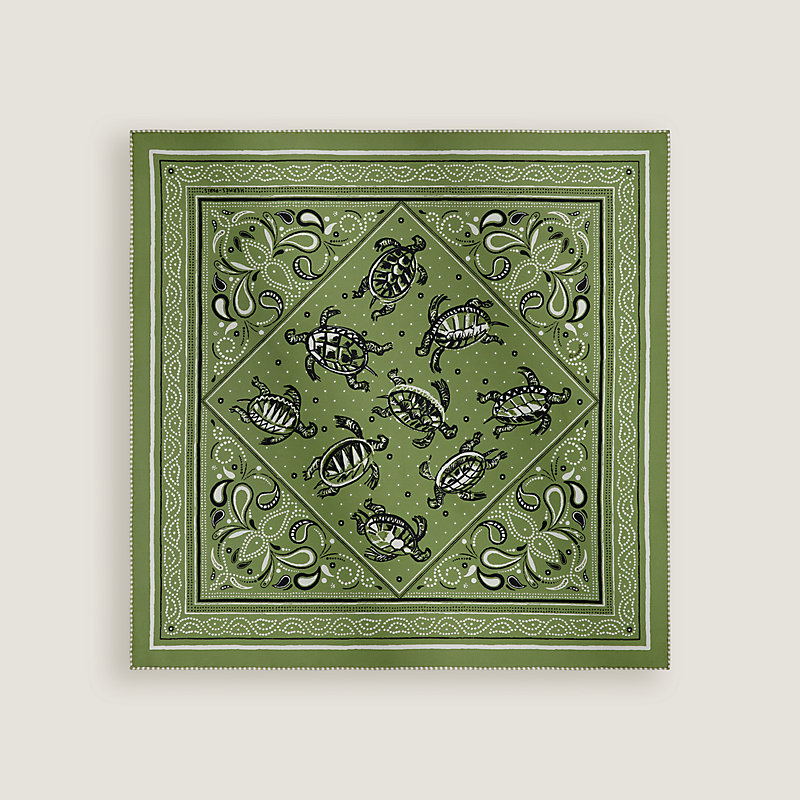 Bandana 55 Les Tortues | Hermès Brasil